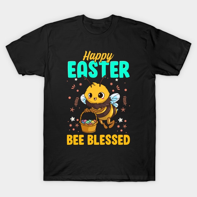 Happy Easter Bee Blessed Egg Hunter Basket T-Shirt by Alinutzi